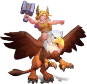 Gryphon Rider Statue