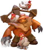 Trojan Chickens Talent Statue